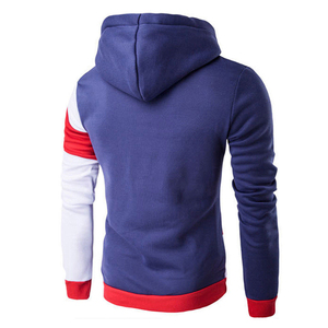 Sweat-shirt à capuche pour homme, color-block, manches longues, mode automne, design rouge, blanc, noir, bleu - Product Image 5