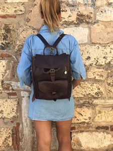 Zip-upHighly Demanded anti-shrink Leather Laptop <b>Backpack</b> for Women Durable Fabric Comfortable Fit style Leather <b>Backpack</b> Bags - Product Image 6