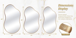 Cloud Shape Gold Wall Mirror Perfect For Bathroom Fresh Spaces And Room Decor Adds Soft And Modern Aesthetic Appeal From India - Product Image 2