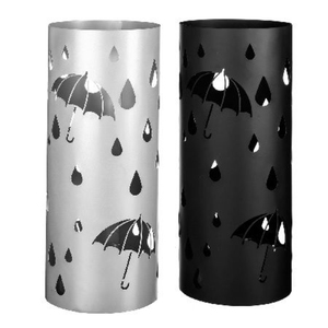 Black Metal Umbrella Stand with Floral Design Classic Frame Structure Home Decoration Freestanding Holder Floor Umbrella Stand - Product Image 4