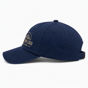 Casquette de baseball ajustable à 5 panneaux avec logo personnalisé brodé, motif lettres en toile, unisexe, idéale pour les voyages en extérieur - Product Image 1