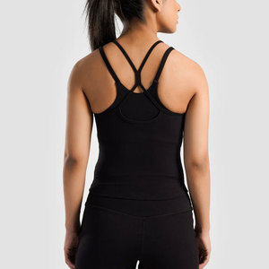 Nouveaux débardeurs de sport pour femmes OEM, 100 % coton, séchage rapide, respirants, col rond, vêtements de course confortables - Product Image 5