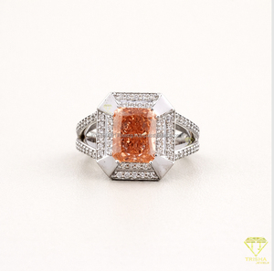 Anillo de compromiso único de moissanita para mujer inspirado en la moda nupcial contemporánea, disponible con calidad y precio de exportación. - Product Image 5