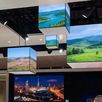 Boîte à lumière LED personnalisée, écran publicitaire 3D en forme de cube, écran LED avec télécommande, boîte à lumière LED pour intérieur/extérieur, entreprise, magasin