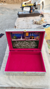 โมเสคออกแบบกล่องอัลกุรอานรีเลย์ที่ไม่ซ้ําใครสําหรับกล่องหนังสือศักดิ์สิทธิ์คุณภาพสูงผลิตในอินเดีย - Product Image 2