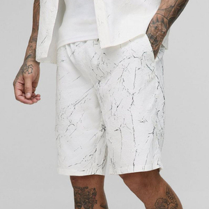 Pantalones Cortos Bermuda para Hombre con Estampado Crack, Cintura Media, Elásticos, Transpirables, Casuales, con Bolsillos - Product Image 1