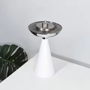 Stainless Steel Tabletop <b>Incense</b> Burner with Organic Fragrance Burning White <b>Cone</b> Base Customizable Logo Decorative Gifting Use - Product Image 1