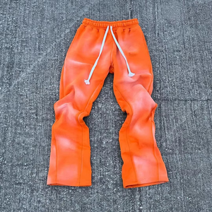 Men's Orange High Quality Canvas Sweatpants <b>Elastic</b> <b>Lace</b>-up Formal Lightweight Breathable Eco-Friendly Quick Dry Winter Style - Product Image 2