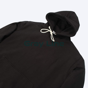 Sudadera con Capucha para Hombre, 100% Algodón, Diseño Vintage con Efecto Desgastado, Estampado a Cuadros, Lavado Ácido, Manga Larga, Talla Grande, con Pedrería - Product Image 4