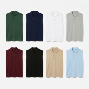 Camiseta de hombre de algodón peinado con cuello a rayas, manga corta, nueva, informal, de negocios, con logo personalizado, de secado rápido, bajo precio. - Product Image 6