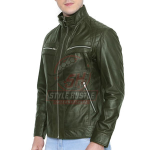Top Selling Latest Design <b>Cheap</b> Price Men Leather <b>Jacket</b> Custom Made Color Unique Style Leather <b>Winter</b> <b>Jacket</b> - Product Image 4