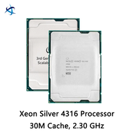 Processeur serveur double socket DDR4 LGA4189 2,3 GHz 30 Mo de cache 150 W 20 cœurs 40 threads Argent 4316 Neuf