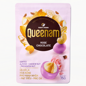 Dulces y Bocadillos Dragee 75G, Nueces de Almendra, Anacardo y Macadamia Cubiertas de Chocolate Rosa, Cacao, HALAL, Paquete Personalizado, Marca, Buen Precio para Exportación - Product Image 1