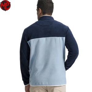 Chaqueta polar de cuello alto con bloques de color para hombre, jersey con cremallera de un cuarto, bolsillos con cremallera, ropa de abrigo para otoño e invierno, chaqueta polar para hombre - Product Image 5