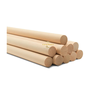 Natural Wooden Dowels Smooth Round Wood Rods for DIY Craft Furniture and Bulk Wholesale Supply - Product Image 1