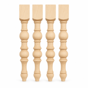 Solid Wood <b>Table</b> <b>Leg</b> Solid Wood Furniture <b>Leg</b> Traditional Round Shape <b>Table</b> Base Easy Installation Home Office Use - Product Image 1