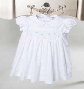 Vêtements d'été en coton smocké pour fille, tenue décontractée, pour femme, Mini Frock, rose, avec jolie broderie de bourgeon de rose - Product Image 2