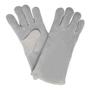 Kevlar Thread Stitching Heat Resistant A Grade Welders Working <b>Gloves</b> Heat Resistant Red Cow Skin Leather Safety Welding <b>Gloves</b> - Product Image 4