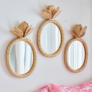 Competitive Price Mini Sizes High Quality Eco Friendly Wall Hanging <b>Mirror</b> Kids Room Decoration Rattan <b>Mirrors</b> - Product Image 2