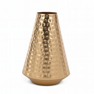 Metallic Hammered Flower Vase Modern Luxury Handmade <b>Silver</b> Color Anti-Slip Base Rust Resistant <b>Table</b> Vase for Living Room - Product Image 3