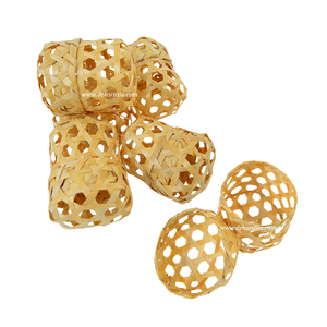 <b>Mini</b> Natural Bamboo Woven Cube <b>Storage</b> Basket with Lid Handmade Woven Home Organizer Craft - Product Image 1