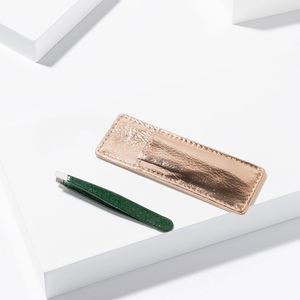 Pinzas de Precisión para Cejas al por Mayor, Pinzas de Acero Inoxidable con Punta Inclinada para Extensión de Pestañas, Depilación Facial de Marca Privada - Product Image 3