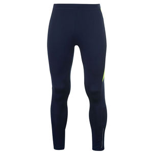 <b>Men's</b> <b>Compression</b> Leggings Full Length Dark Blue Elastic Waist Breathable Cotton Bamboo Fiber Athletic Workout <b>Tights</b> - Product Image 2
