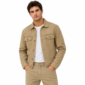 Veste en jean pour homme, conçue avec du denim robuste et une coupe confortable, offrant un style intemporel pour le streetwear, les week-ends et les voyages. - Product Image 1