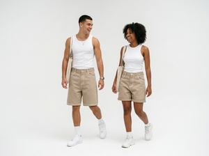 Unisex Fashion Jorts with Lightweight <b>Denim</b> <b>Material</b> for Outdoor Recreation and Lifestyle Activities Men And Women Jorts - Product Image 3