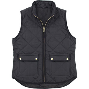 Chaleco acolchado de camuflaje para mujer, cuello alto, ropa exterior cálida para exteriores y uso casual. - Product Image 1