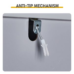 Mueble de Baño de Dos Puertas y Dos Estantes, de Aglomerado Gris con Revestimiento de Melamina, MDF, 30*28*170cm, Moldeado al Vacío para Baños - Product Image 6