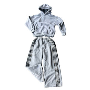 Ensemble de survêtement premium en strass avec sweat à capuche zippé et pantalon de jogging, logo personnalisé, fabricant en gros - Product Image 6