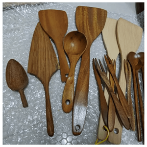 Wooden <b>spoon</b> crafted with natural wood for food preparation stirring and kitchen <b>serving</b> use, produced in Vietnam - Product Image 5