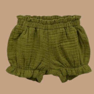 <b>Cot</b> & Candy Solid Organic Muslin Frill Top with Shorts Palm Breezy Collection for Summer - Product Image 4