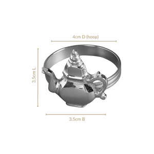 Ensemble de 6 Anneaux de Serviette de Luxe Vintage en Laiton Durable avec Résine Argentée, Bois et Perles – Design Original pour Décoration de Table de Mariage - Product Image 4