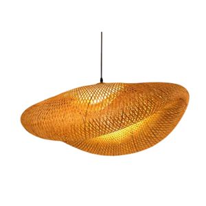 Handwoven Bamboo Hanging Lamp Natural Ceiling Pendant Light for Resort Restaurant Villa Coffee Shop Decoration - Product Image 1