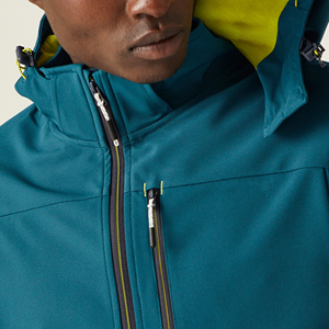 แจ็คเก็ตซอฟต์เชลล์รุ่นใหม่สำหรับผู้ชาย สวมใส่สบาย กันน้ำ ผลิตจากโพลีเอสเตอร์ 100% คุณภาพสูง ป้องกันลม - Product Image 6