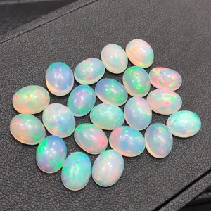 Opale naturelle cabochon taille ovale, pierre précieuse non montée pour la fabrication de bijoux, pierre opalescente polie, opale de feu Welo 5x7mm 1583 carats, vente en gros - Product Image 5