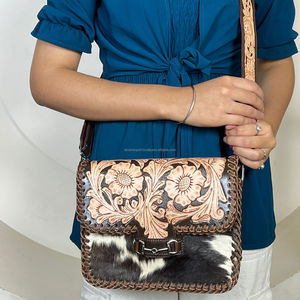 Sac à main en cuir véritable fait main par un créateur de mode exquis 2026 pour femmes, sac à bandoulière en cuir de vachette véritable - Product Image 4