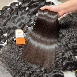 100g par faisceaux gamme de longueurs 8 ''à 32'' cheveux humains vietnamiens couleur naturelle os droite trame couture faisceau - Product Image 5