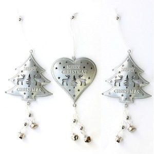 Elegant Christmas <b>Tree</b> <b>Ornament</b> Metal Hanging Accent for Seasonal Styling - Product Image 5