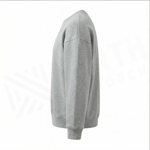 Sweat-shirt à col rond gris surdimensionné North Approach, unisexe, décontracté, en coton tricoté, pour l'automne - Product Image 3