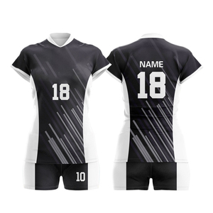 Conjunto de Uniforme de Voleibol Sublimado Personalizado para Mujer, Blanco y Morado con Estampado Geométrico, Cuello en V, Manga Corta, Absorbe la Humedad, Ajustado - Product Image 3