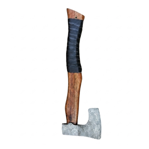 Hacha vikinga hecha a mano-Hacha de acero de Damasco con mango de madera Rosa-Hacha de batalla nórdica-Regalo de caza, cumpleaños y vikingo. - Product Image 1