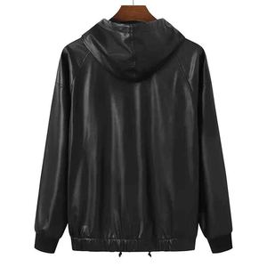 Modern Genuine Leather Winter Hoodie Premium Quality <b>Men</b>’s <b>Hoodies</b> Collection for <b>Men</b> Women Featuring Hooded Outerwear - Product Image 2