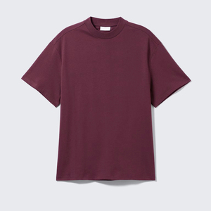 เสื้อยืดคอกลมแขนสั้นทรงโอเวอร์ไซส์ผ้าฝ้ายสำหรับผู้ชาย เสื้อยืดเปล่าสำหรับสกรีนโลโก้ เสื้อยืดขายส่ง - Product Image 4
