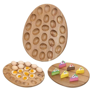 Most Selling Table Decorative <b>Wooden</b> <b>Egg</b> Serving Plate/Tray For Deviled <b>Eggs</b> And Fruit Serving Convenient Manual <b>Egg</b> Tool - Product Image 3