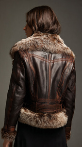 Vestes en cuir et fourrure de luxe de haute qualité - Product Image 5