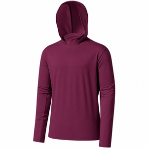 Custom Breathable Quick Dry Long Sleeve Performance UPF50 Masked Fishing <b>Shirt</b> With Hood <b>Moisture</b> <b>Wicking</b> Fishing Hoodie <b>Shirt</b> - Product Image 4