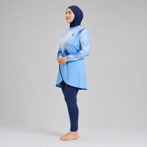 Ensemble Burkini Tendance pour Femme, Couvrant Entièrement le Corps, Maillot de Bain Musulman Séchage Rapide Respirant, Logo Personnalisé, Vente en Gros - Product Image 2